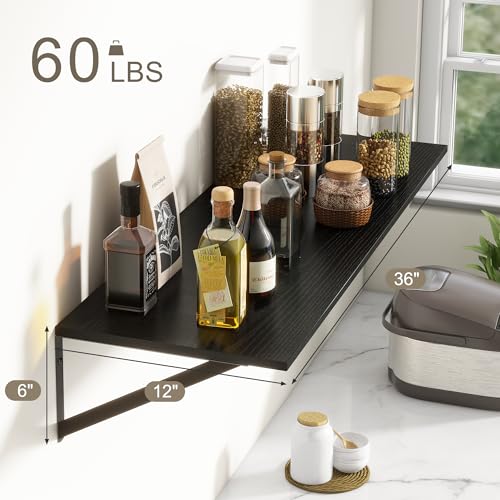 36"W x 12"D Floating Shelves (2 Count)