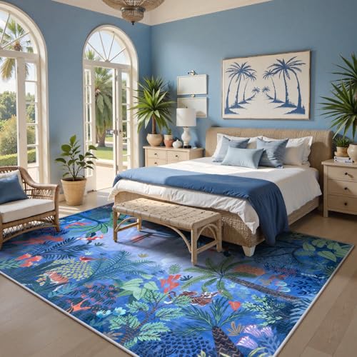 Washable Bedroom Rug 8x10 Under Bed (80 Sq Ft)