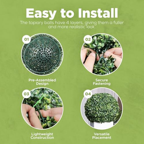 16.14" Faux Boxwood Balls (2 Count)