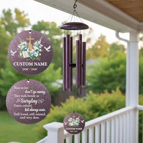 Personalized Deep Tone Wind Chimes Memorial