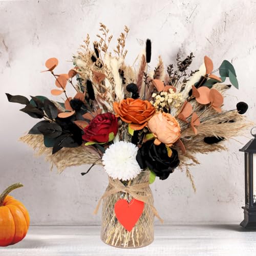 Fall Dried & Artificial Floral Centerpieces For Tables (100 Count)
