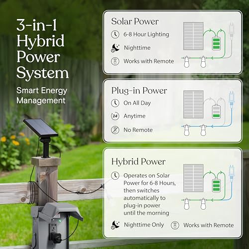Ambience Hybrid Outdoor String Lights (48 Foot)
