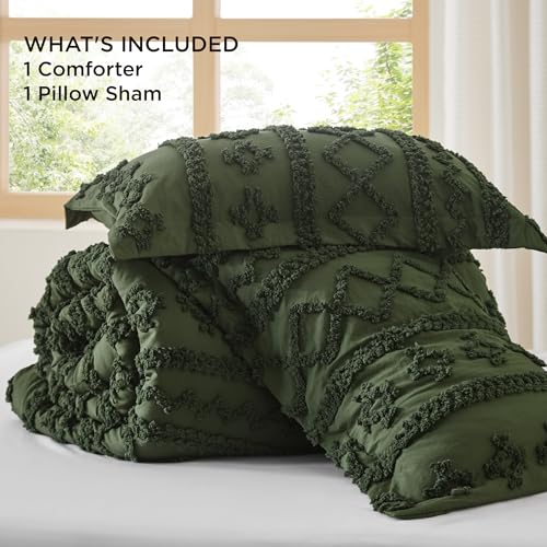 Tufted Boho Comforter Set Twin Size