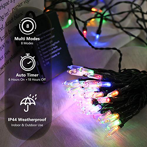 Multicolor Christmas Lights Battery (100 Count)
