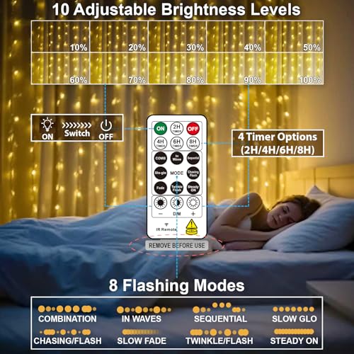 300LED Fairy Curtain Lights