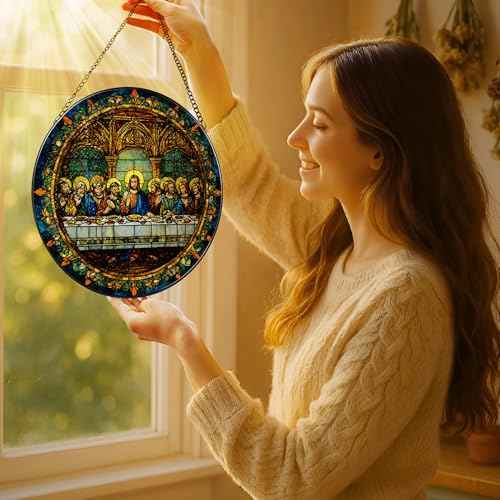 8 Inch the Last Supper Suncatcher Ornament