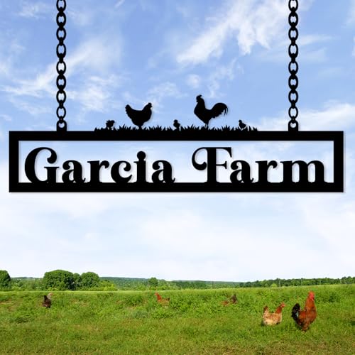 Personalized Chicken Coop Metal Signs