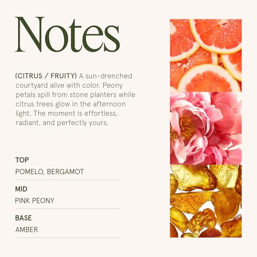 Citrine Pink Peony Scented Candles for Home
