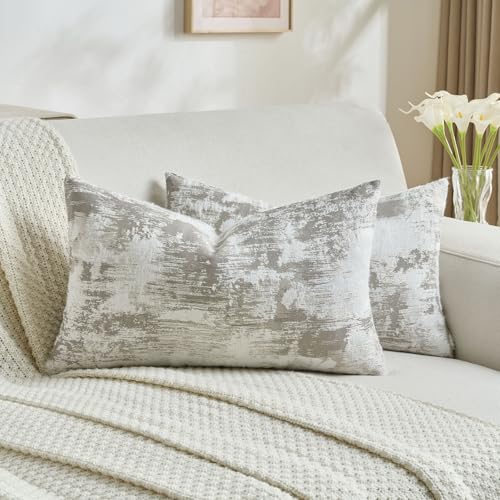 Pack of 2 Faux Cashmere Throw Pillow Covers 12x20 Inch (2 Count)