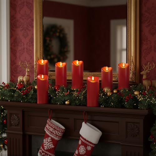 Burgundy Flameless Candles (2 Count)