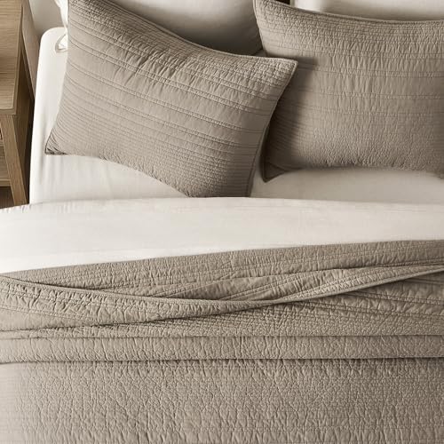 HOME 100% Cotton Modern Lines Quilt Set King Size