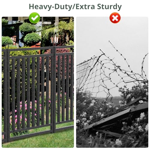 Decorative Garden Fence Metal Dog Fence Outdoor for Yard (54 Foot)