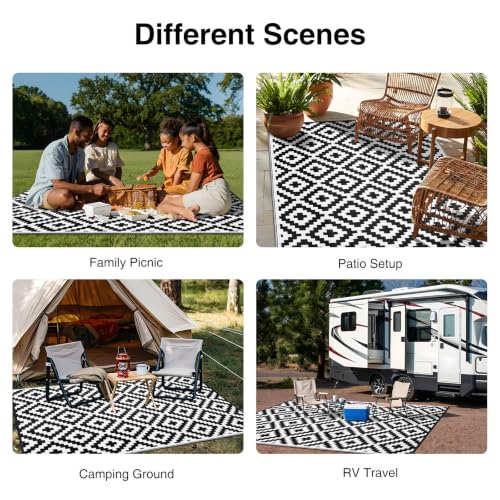 Outdoor Rug 9x18 ft Waterproof Reversible Mat