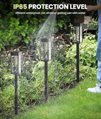 8 Pack Bright Solar Pathway Lights Outdoor (8 Count)