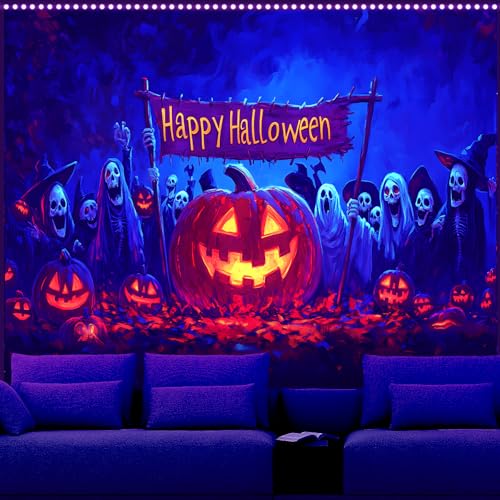 UV Reactive Halloween Tapestry