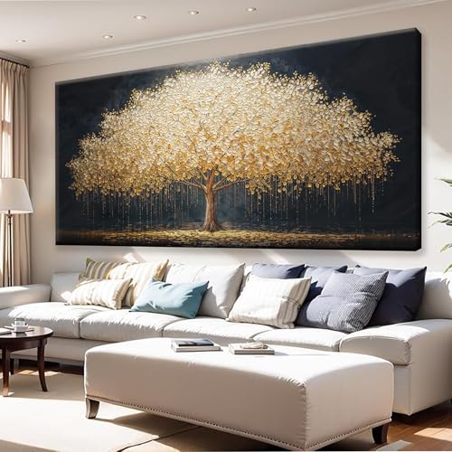 Large Wall Art Prints Gold Tree Of Life Artwork Canvas Art Wall Decor Painting Prints Gold Tree Large Abstract Wall Decor Picture For Living Room Bedroom Home Office Artwork 39"X 78"