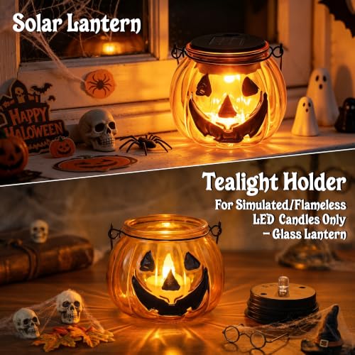 Halloween Pumpkin Solar Lantern (2 Count)
