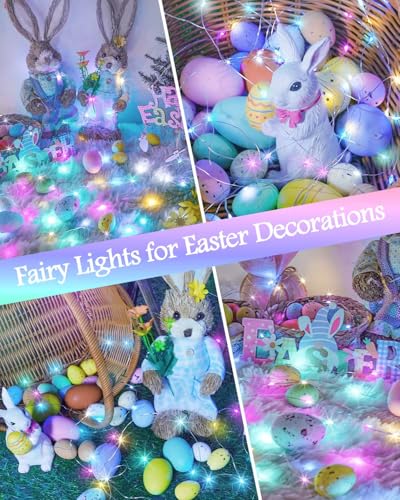 4 Pack 60 LED Fairy Lights Battery Operated with Timer