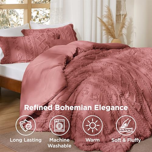 Tufted Boho Comforter Set King Size