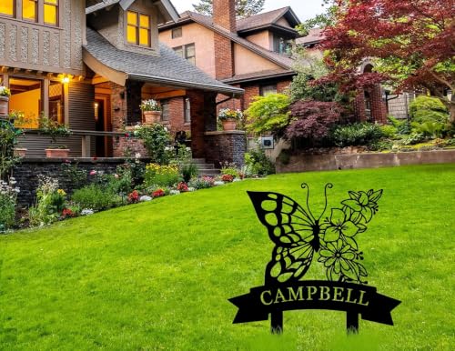 Custom Butterfly Garden Sign with Metal Stake