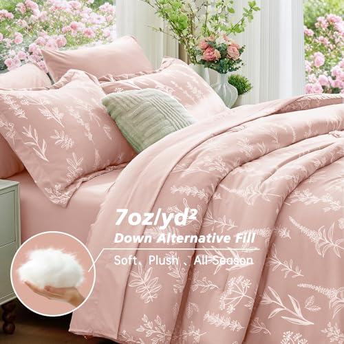 Cameo Pink Bed in a Bag King 7 Pieces