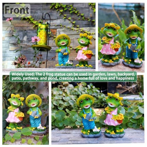 Set of 2 Frog Garden Statues (2 Count)