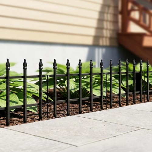 12" H x 16" W Decorative Metal Garden Border Fence (36 Sq Ft)