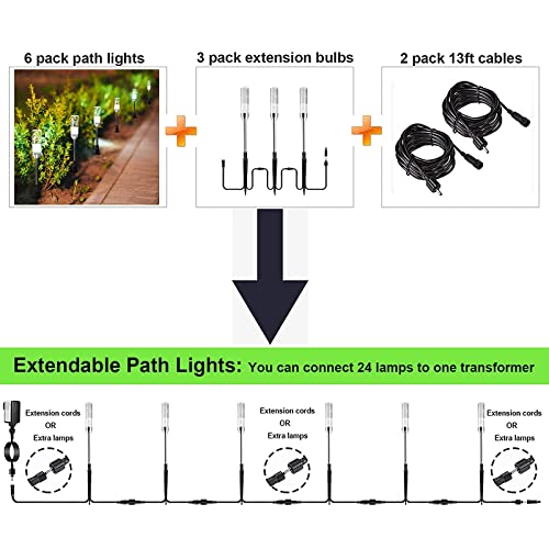 3 Pack Extension Lamps Landscape Path Lights (3 Count)