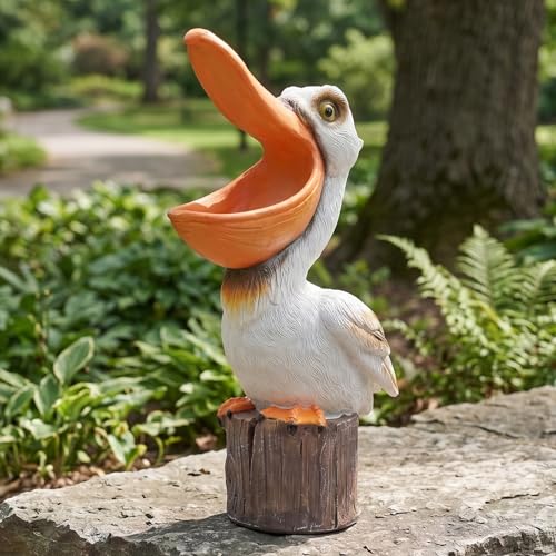 14 Inch High Pelican Garden Statue Outdoor Decor