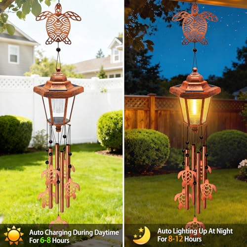 Large Solar Turtle Wind Chimes