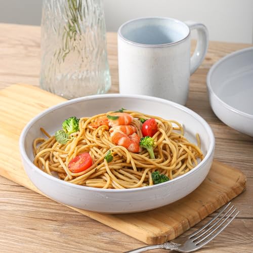 Pasta Bowls Set of 4 with Sesame Glaze Finish (26 Count)