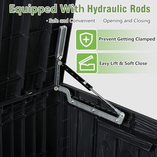 110 Gallon Waterproof Large Resin Deck Box