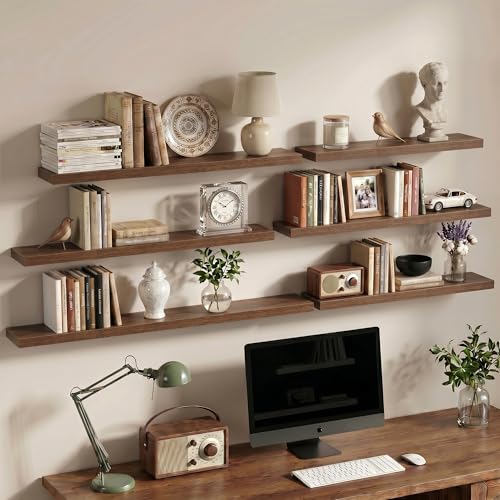 16 Inch Floating Shelves Wall Mounted for Display (2 Count)