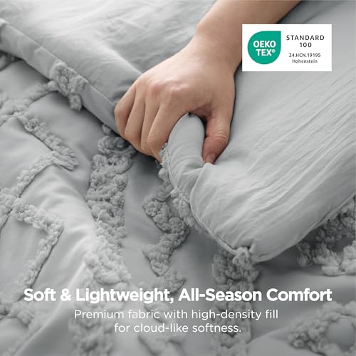 Tufted Boho Comforter Set Oversized King