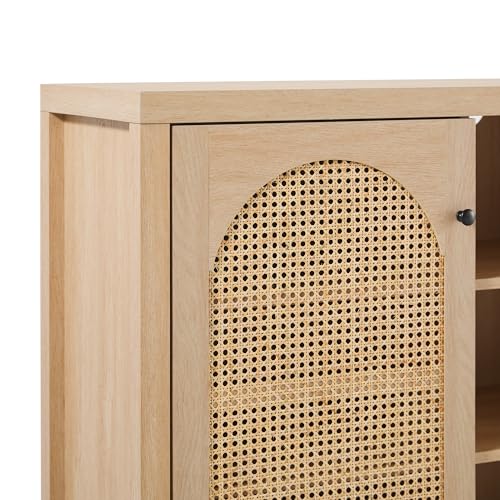 Sasha 2 Door Sideboard Buffet with Arched Rattan Panels