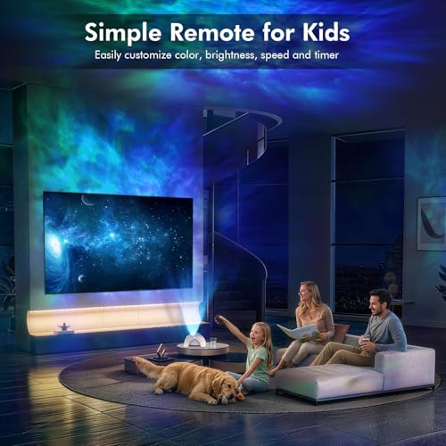 Dual Lens Galaxy Star Aurora Projector Night Light for Bedroom