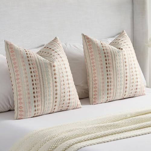 Pack of 2 Boho Throw Pillow Covers 12x20 Inch (2 Count)