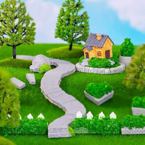 4 Pcs 6 X 6 Inch Fake Grass Decor for Crafts (4 Count)