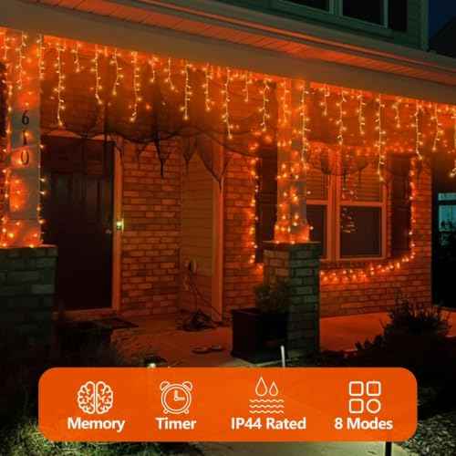 Orange Lights for Halloween (99 Foot)