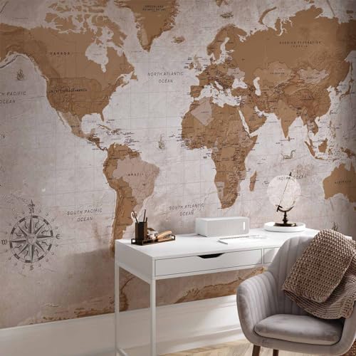 Wall Mural World Map 135x101 in (7 Count)