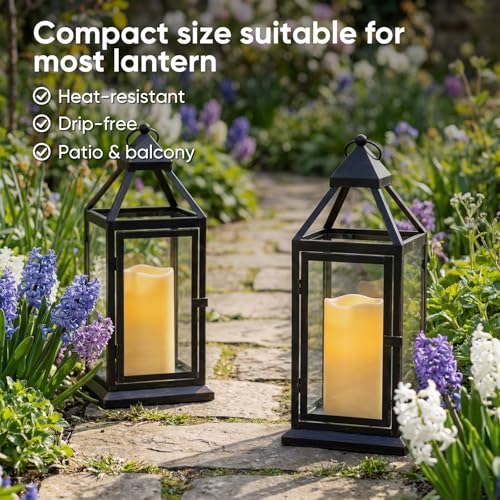 Outdoor Waterproof Flameless Candles with Timer (3 Count)