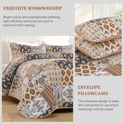 Boho Quilt Set Queen Size