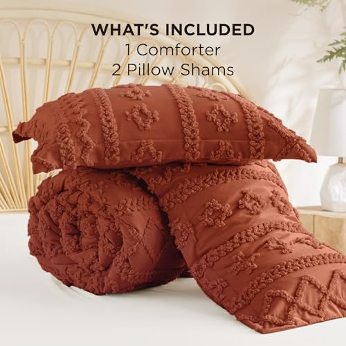 Tufted Boho Comforter Set Full Size