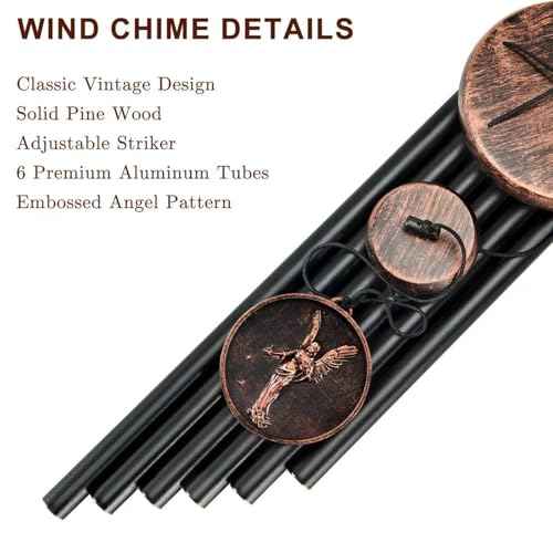 34" Angel Wind Chimes for Outside