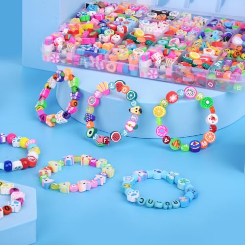 1000PCS Polymer Clay Beads Bracelet Making kit