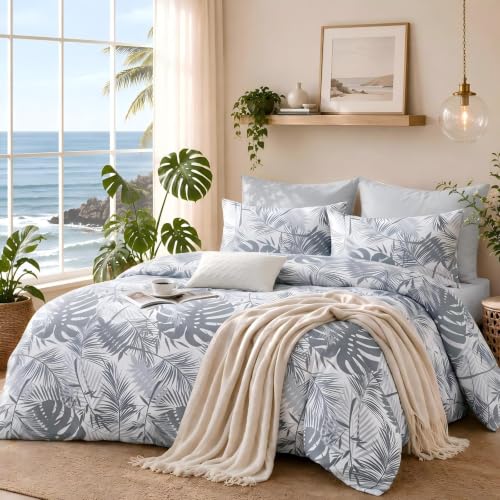 Black&Grey Bed in a Bag Queen 7 Pieces