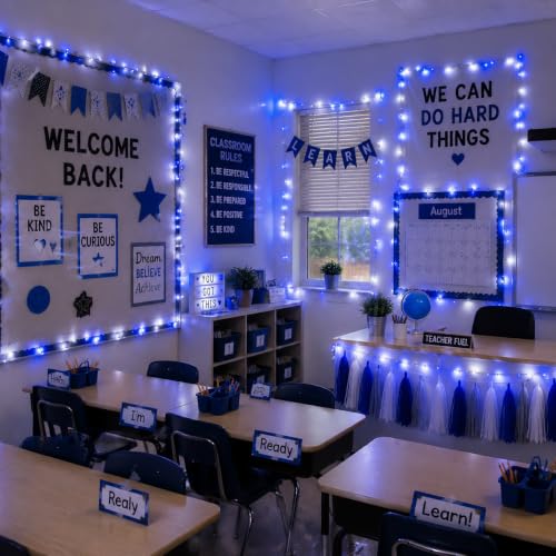 Blue and White String Lights Indoor (66 Foot)