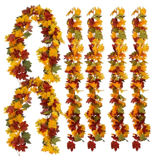 6PCS Orange Leaf Garland (33.6 Foot)