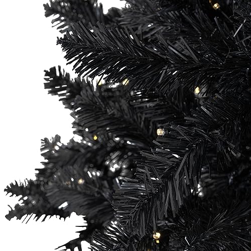6.5ft Black Christmas Tree with Lights