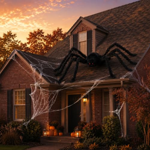 12FT Giant Spider Halloween Decorations Outdoor (12FT)
